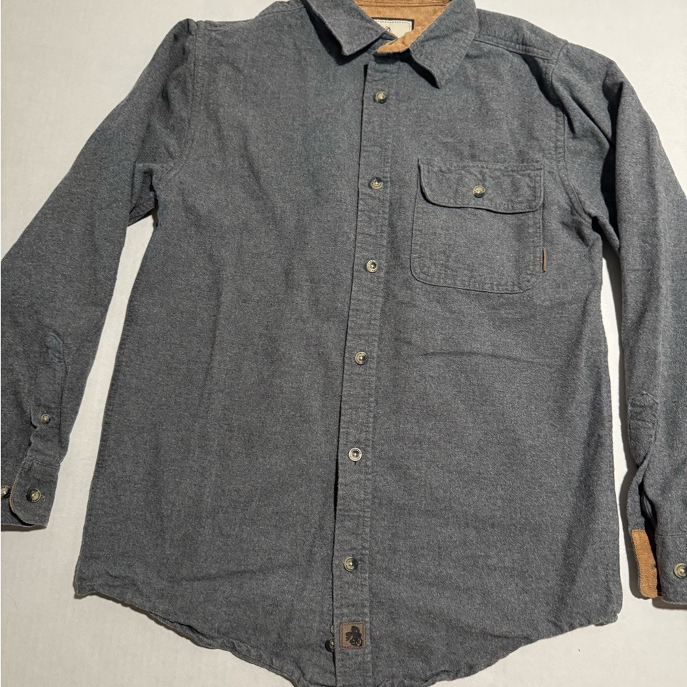 Legendary Whitetails Grey 100%‎ Cotton Thick Button Up Shirt, Men's Small #960
